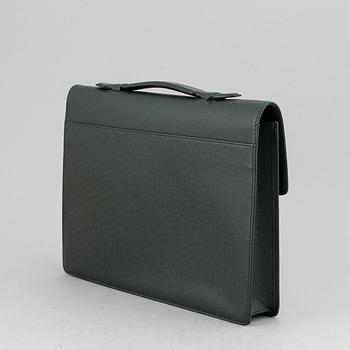 Louis Vuitton, a green Taiga 'Kourad' briefcase, 1996.