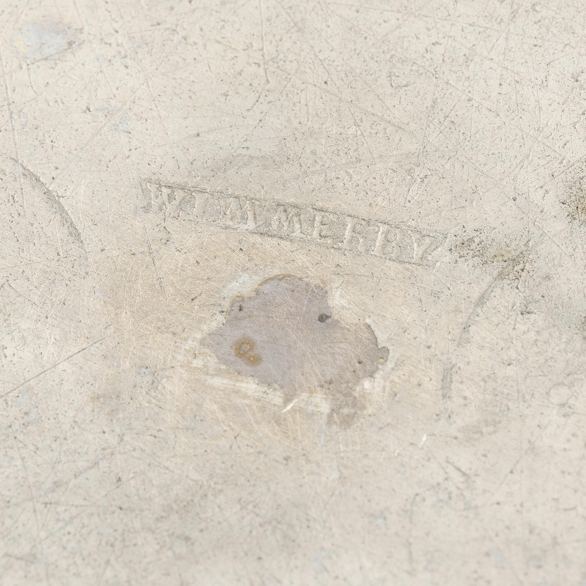 A set of three Swedish pewter dishes, including Johan Brun, Västervik 1787.