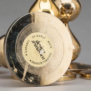 LJUSSTAKAR 4 st samt 1 kandelaber, design Asmussen, Danmark.