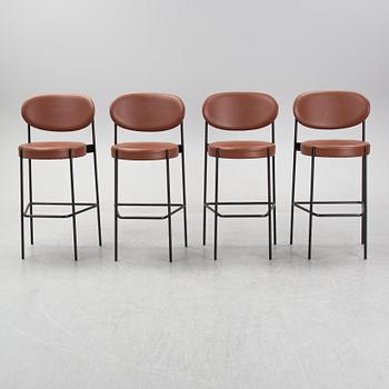 Verner Panton, four 'Series bar stool 430' bar stools, Verpan.