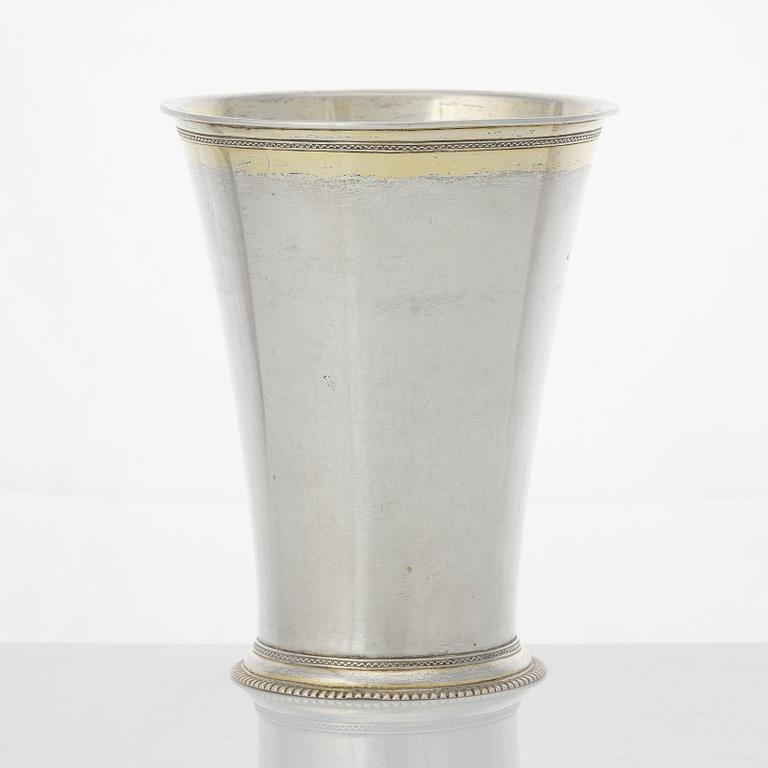 Petter Wirgman, bägare, silver, (verksam i Göteborg 1733-1739).