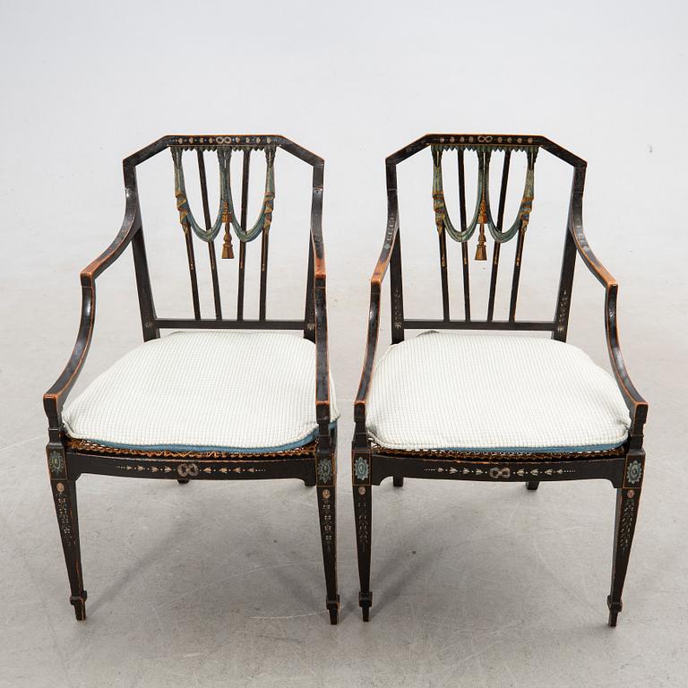 Armchairs, a pair, Denmark, 19th century.