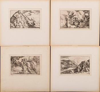 Johann Wilhelm Baur, 39 etchings, plate signed.