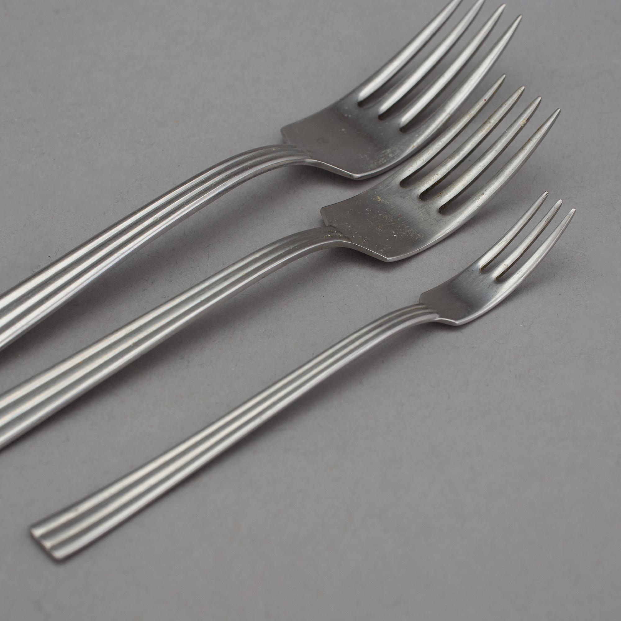 BESTICKSERVISDELAR, 129 st, rostfritt stål, Thebe, Folke Ahrström, Gense. Formgivna 1944.