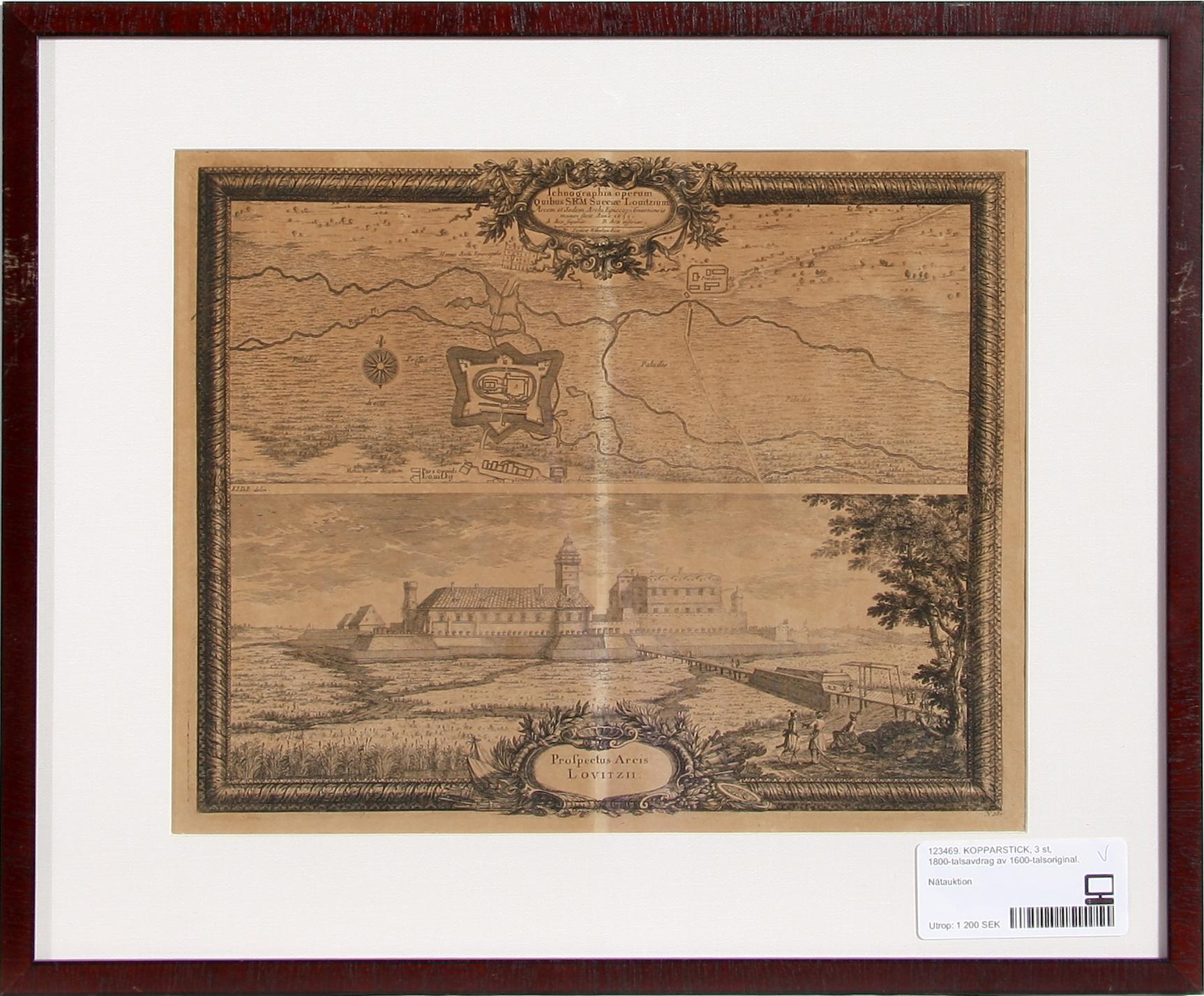 LITOGRAFIER, 3 st, 1800-talsavdrag av 1600-talsoriginal.
