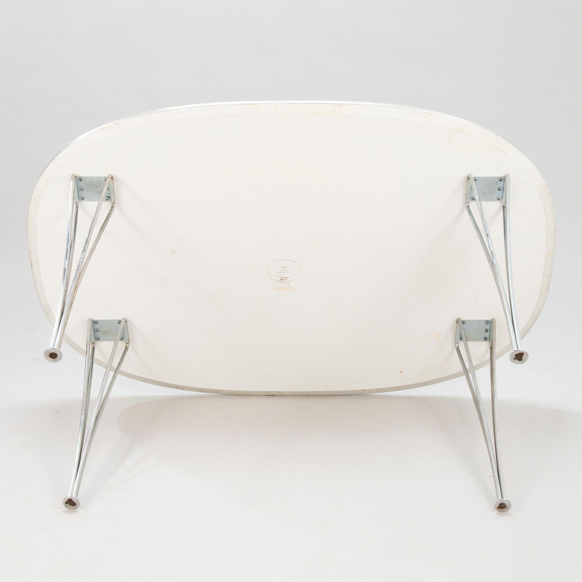 BRUNO MATHSSON & PIET HEIN, RUOKAPÖYTÄ, "Supperellips", . Fritz Hansen, Tanska.