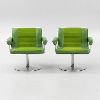 Esko Pajamies, fåtöljer, ett par, "Silver Wing", Asko 1970-tal.