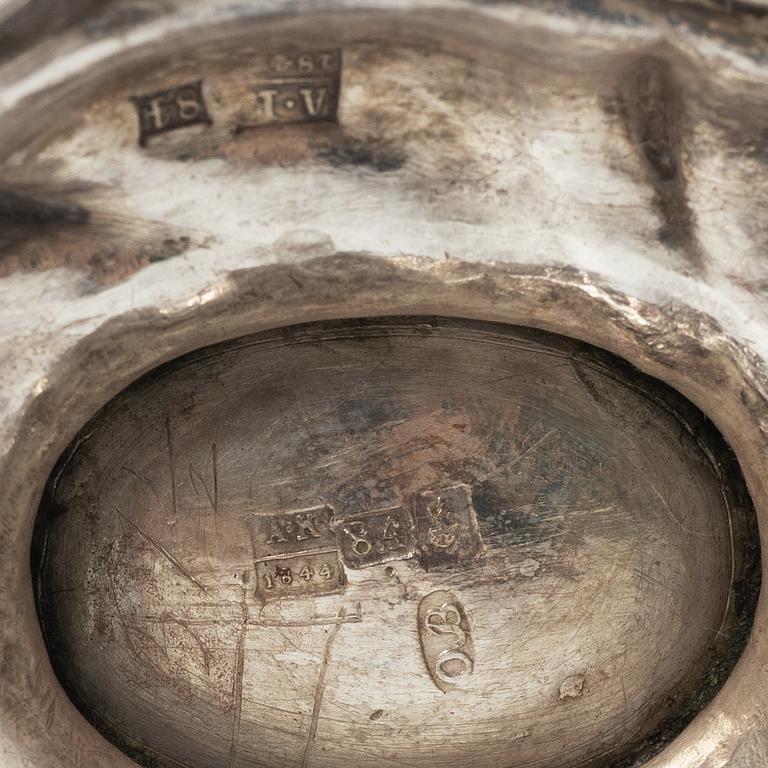 Nyrokoko, 1820, Creamers, 2 pcs, silver, GT Folcker, Stockholm 1857, respectively Moscow, Russia 1844.