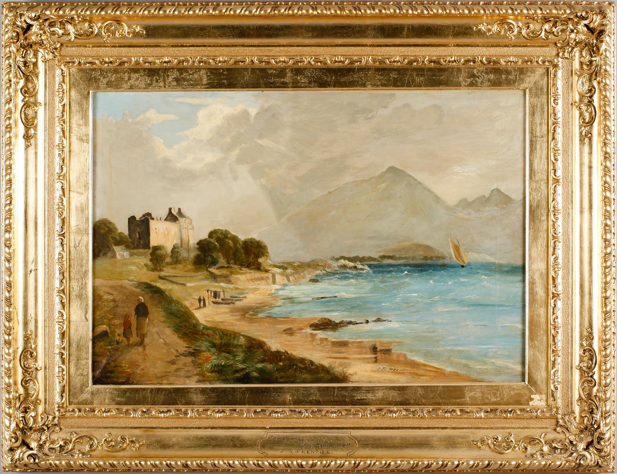 JOHN R. PRENTICE, olja på duk, signerad, England, 1800-tal.