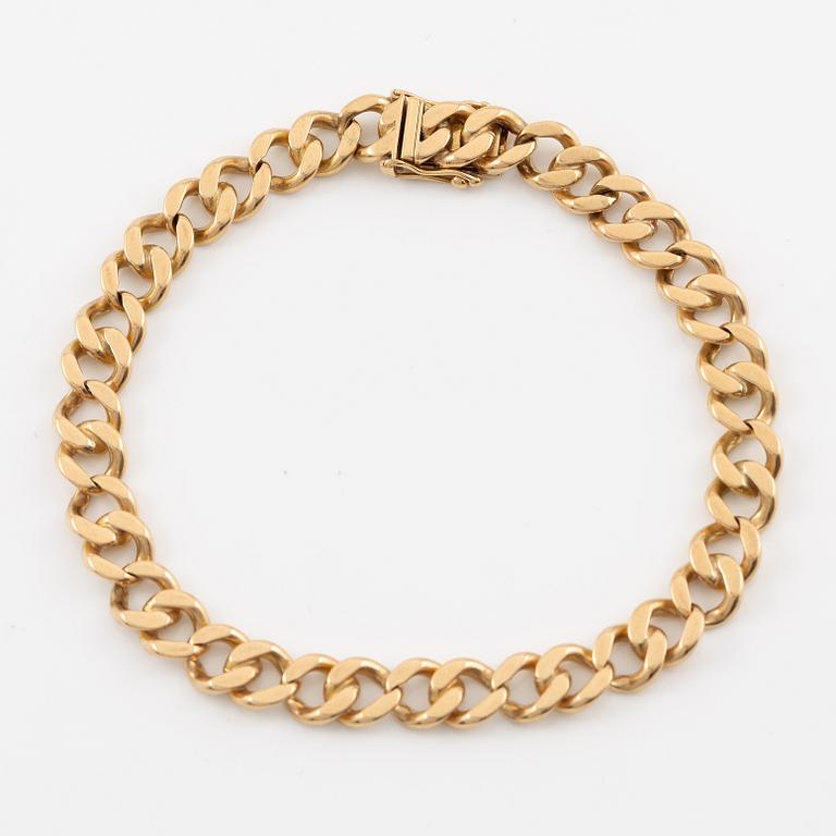 Armband 18K guld, pansarlänk.
