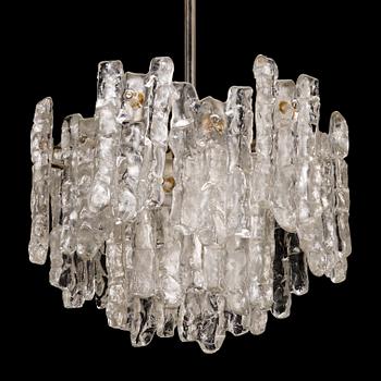 A 1960s "Ice block chandelier" by J.T Design, Kalmar, Austria.
