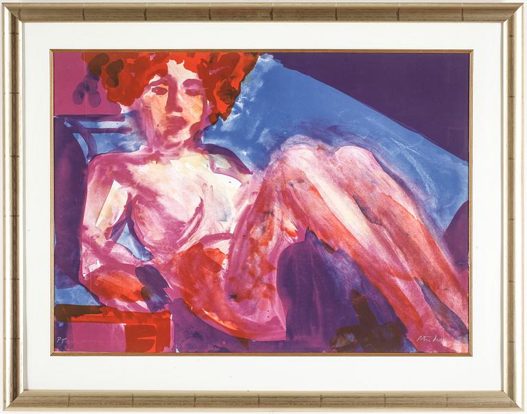 PETER DAHL, färglitografi, signerad, provtryck.