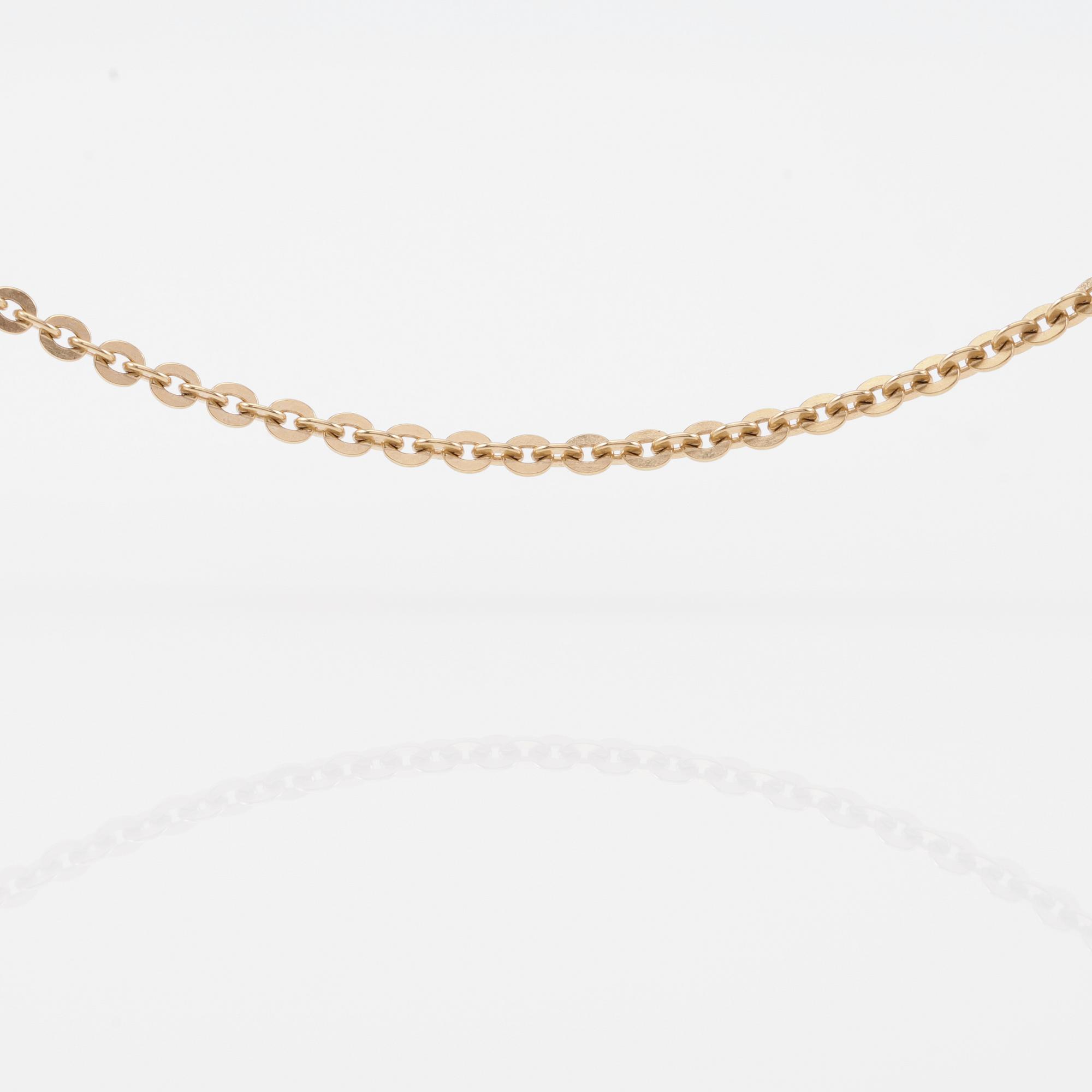 KEDJA, 18K guld. Vikt ca 8 g.