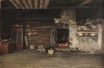 Arvid Liljelund, Cottage interior from Säkylä.