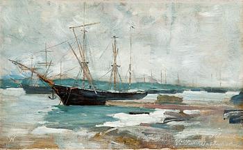 241. Victor Westerholm, VINTERBILD FRÅN MARIEHAMN.