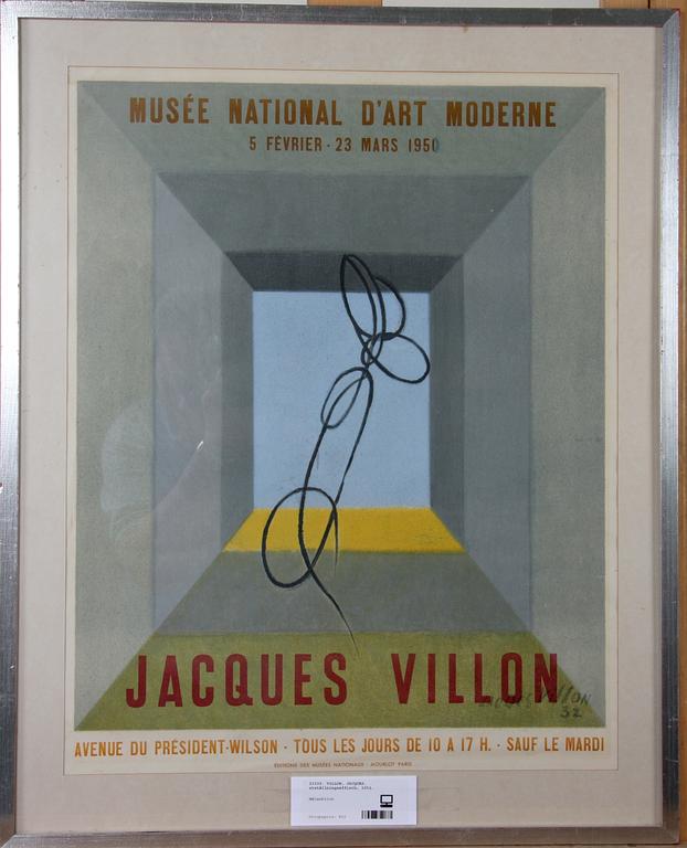 VILLON, JACQUES, utställningsaffisch, 1951.