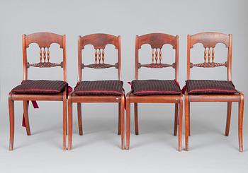 32. A SET OF FOUR CHAIRS.