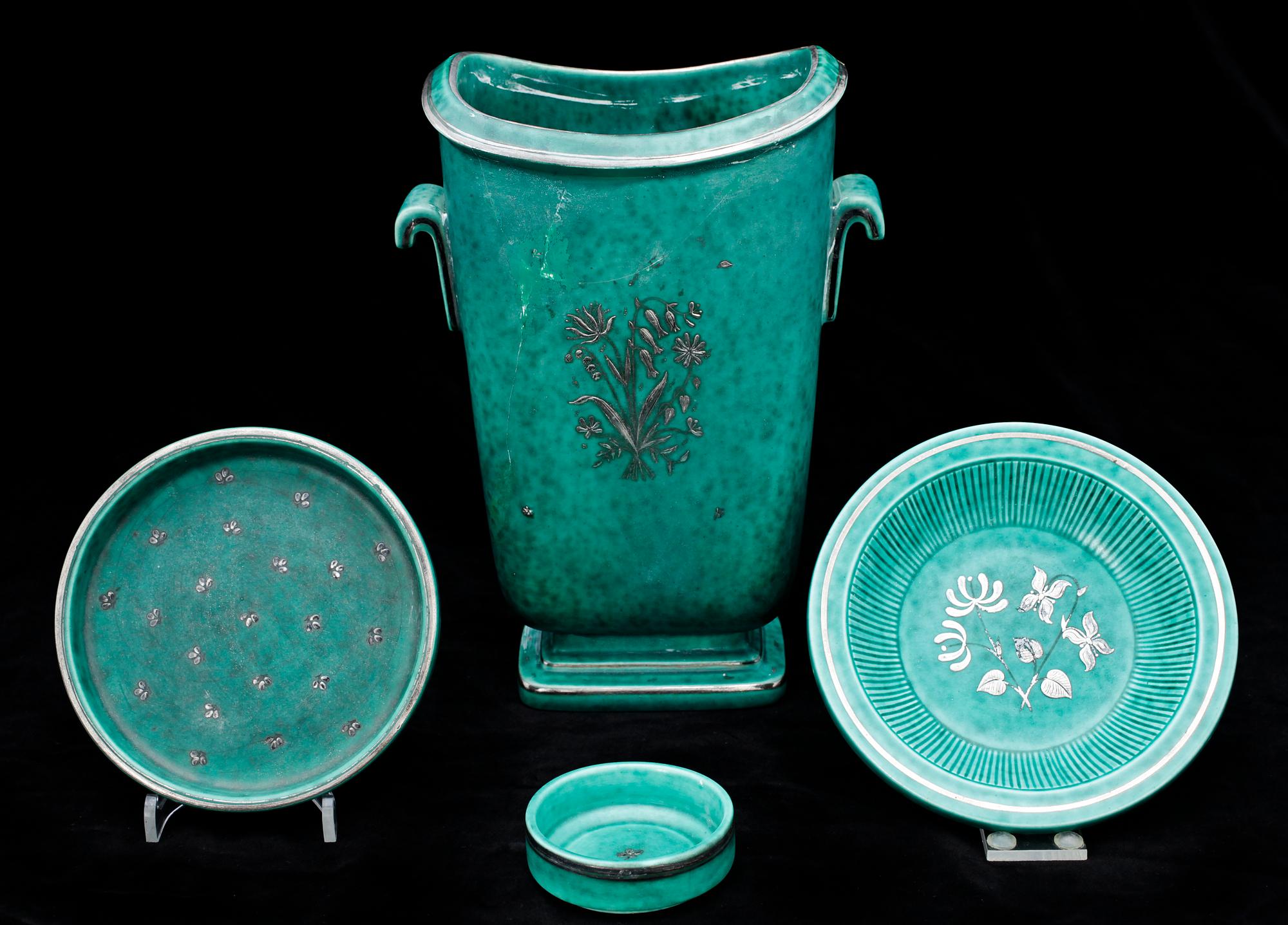 KERAMIK, 4 delar, "Argenta", Wilhelm Kåge, Gustavsberg.