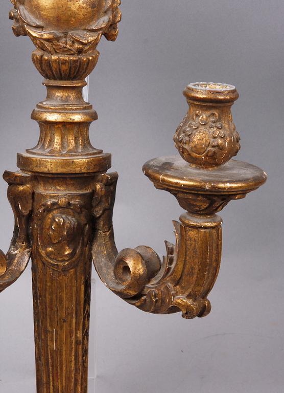 VÄGGAPLIQUER, ett par, Louis XVI-stil, sent 1800-tal.