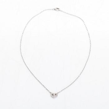 Cartier, an 18K white gold 'C Heart of Cartier' necklace with diamonds approx. 0.09 ct in total.