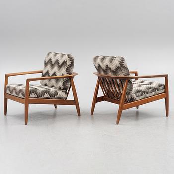 Folke Ohlsson, a pair of "Carmel" armchairs, Bodafors, Sweden, 1960s.