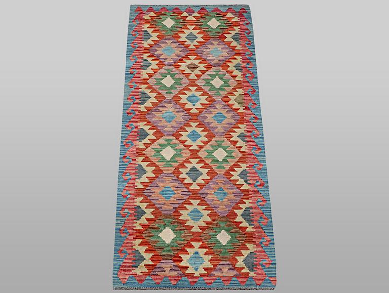 A runner carpet, Kilim, ca 269 x 77 cm.