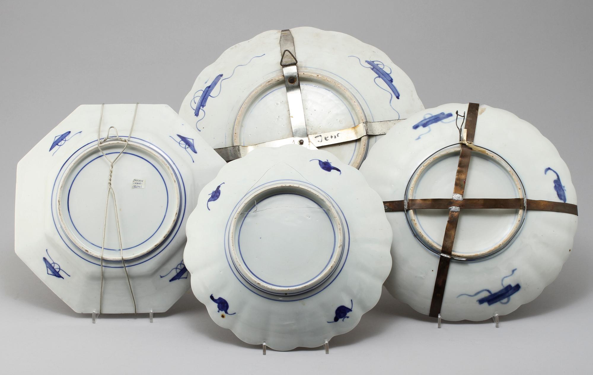 FAT, 4 st, porslin, Japan, omkring 1900.