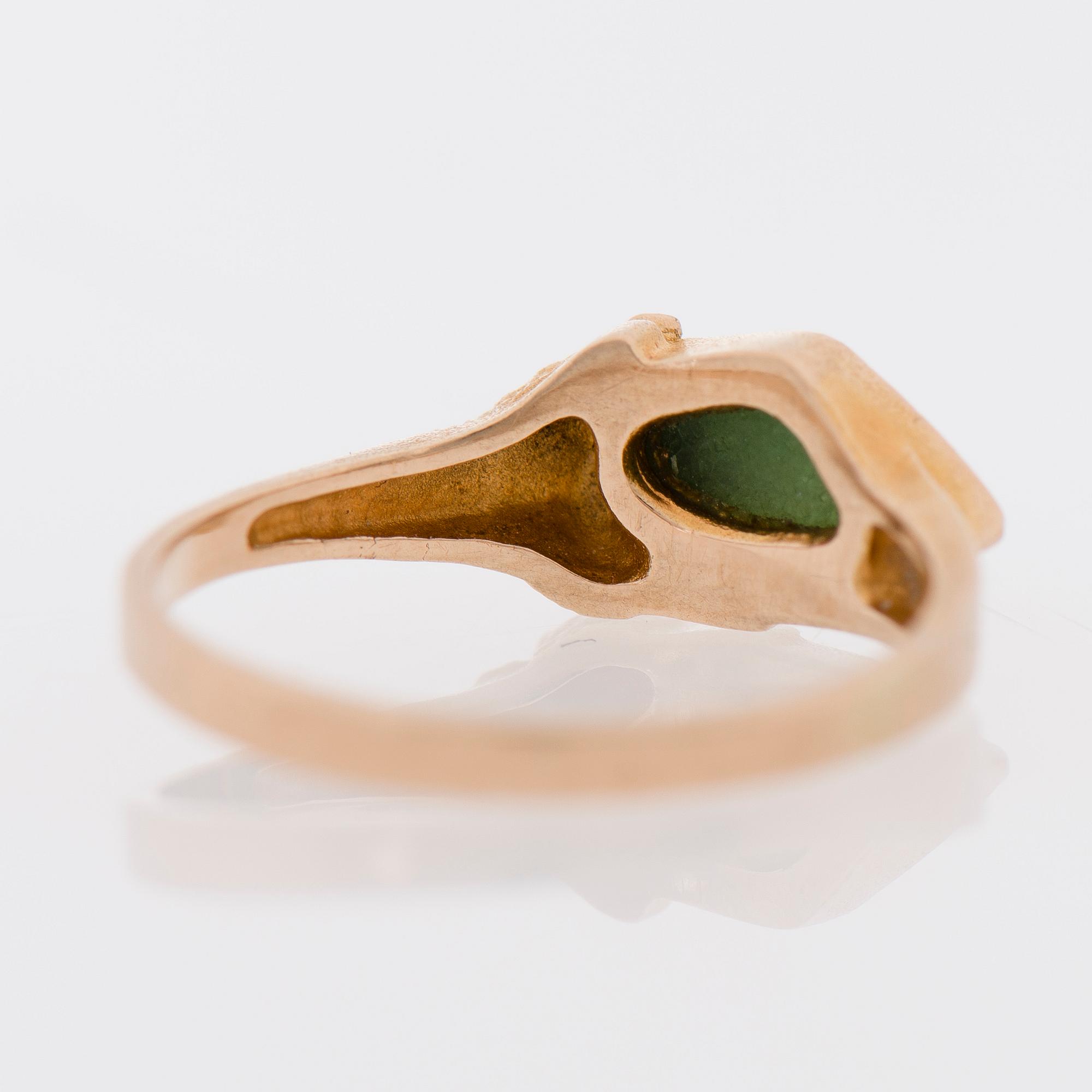 SORMUS, zoisiitti, 14K kultaa. Björn Weckström, Lapponia 1979.