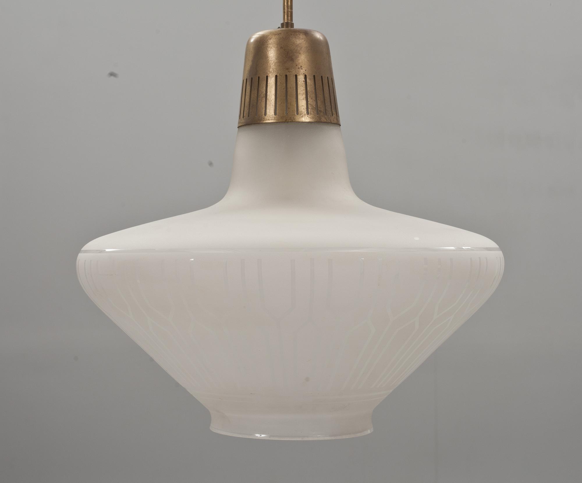 TAKLAMPA, 1940/50-tal. Höjd ca 48 cm.