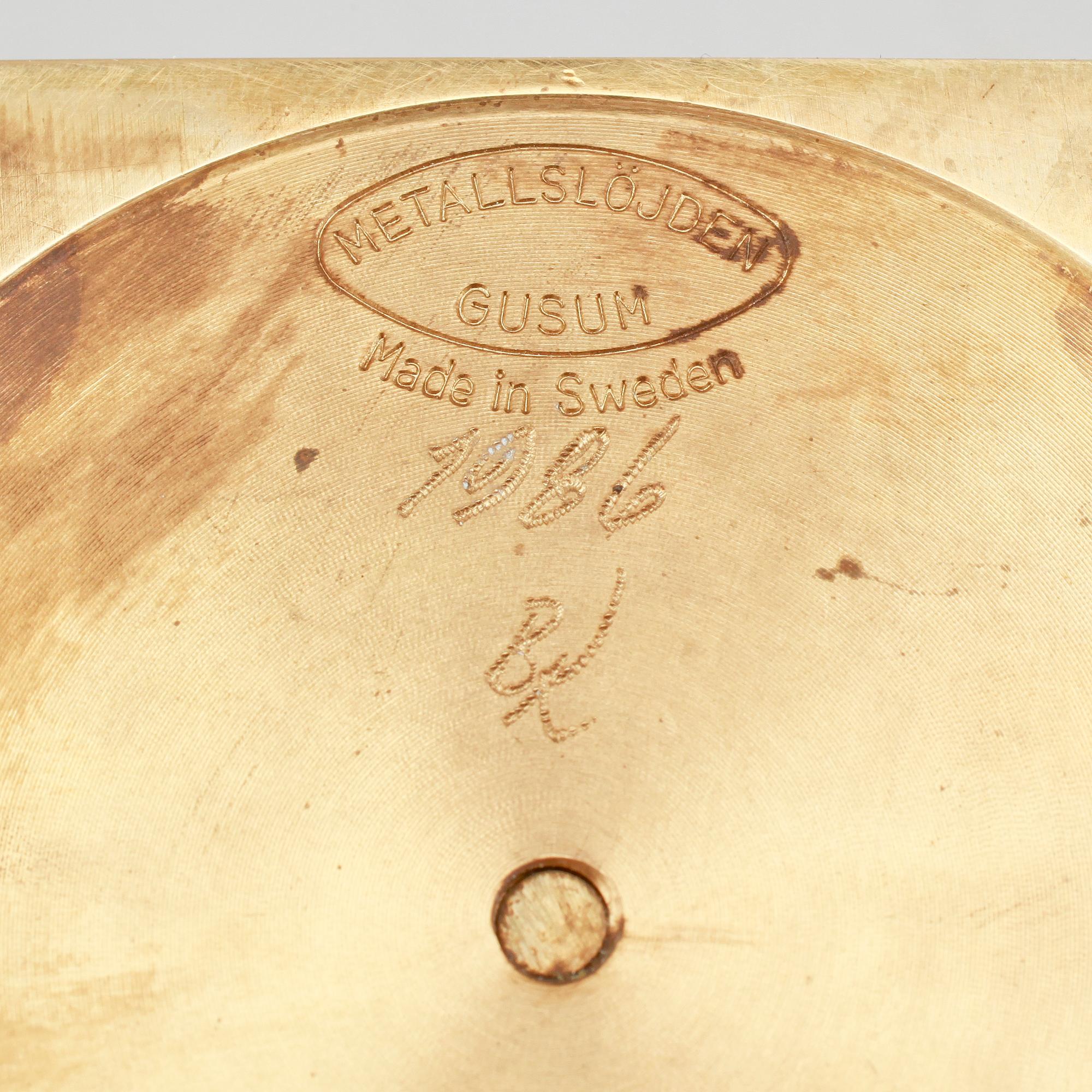 LJUSSTAKAR, 1 par, Mässing, Metallslöjden Gusum, 1900-talets andra hälft.