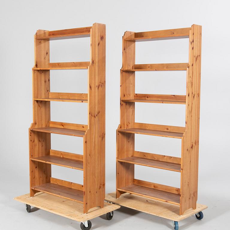 A pair of "Leksvik" IKEA bookcases, late 1900s.