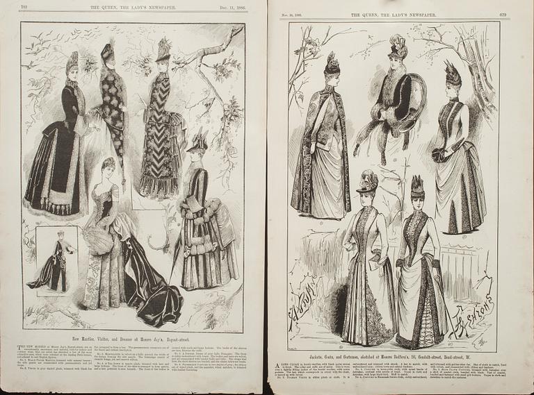 TIDNINGSTRYCK, 12 st, 1880-tal.