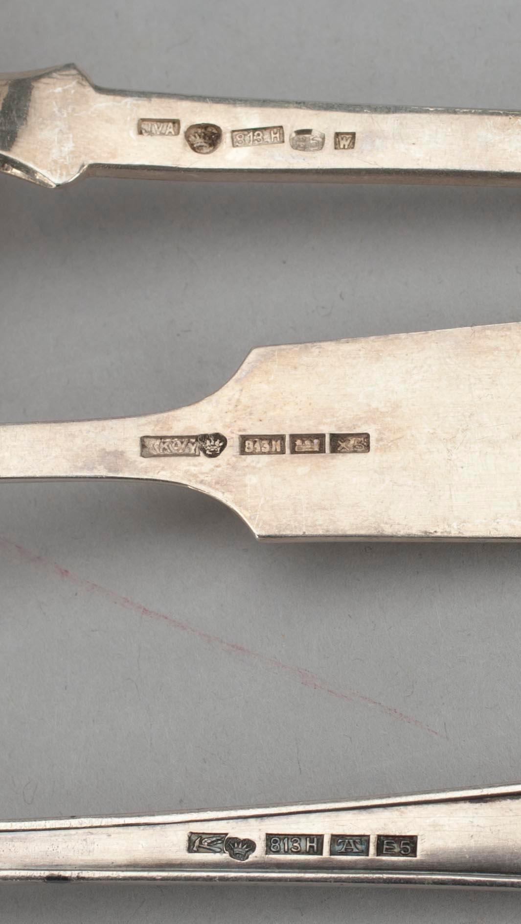 STRÖSKEDAR, 3 st, silver, Finland 1907-1927. Tot. vikt ca 148, 4 g.