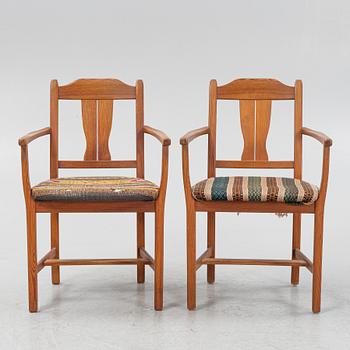 Carl Malmsten,  a pair of pine armchairs, second half of the 20th century.