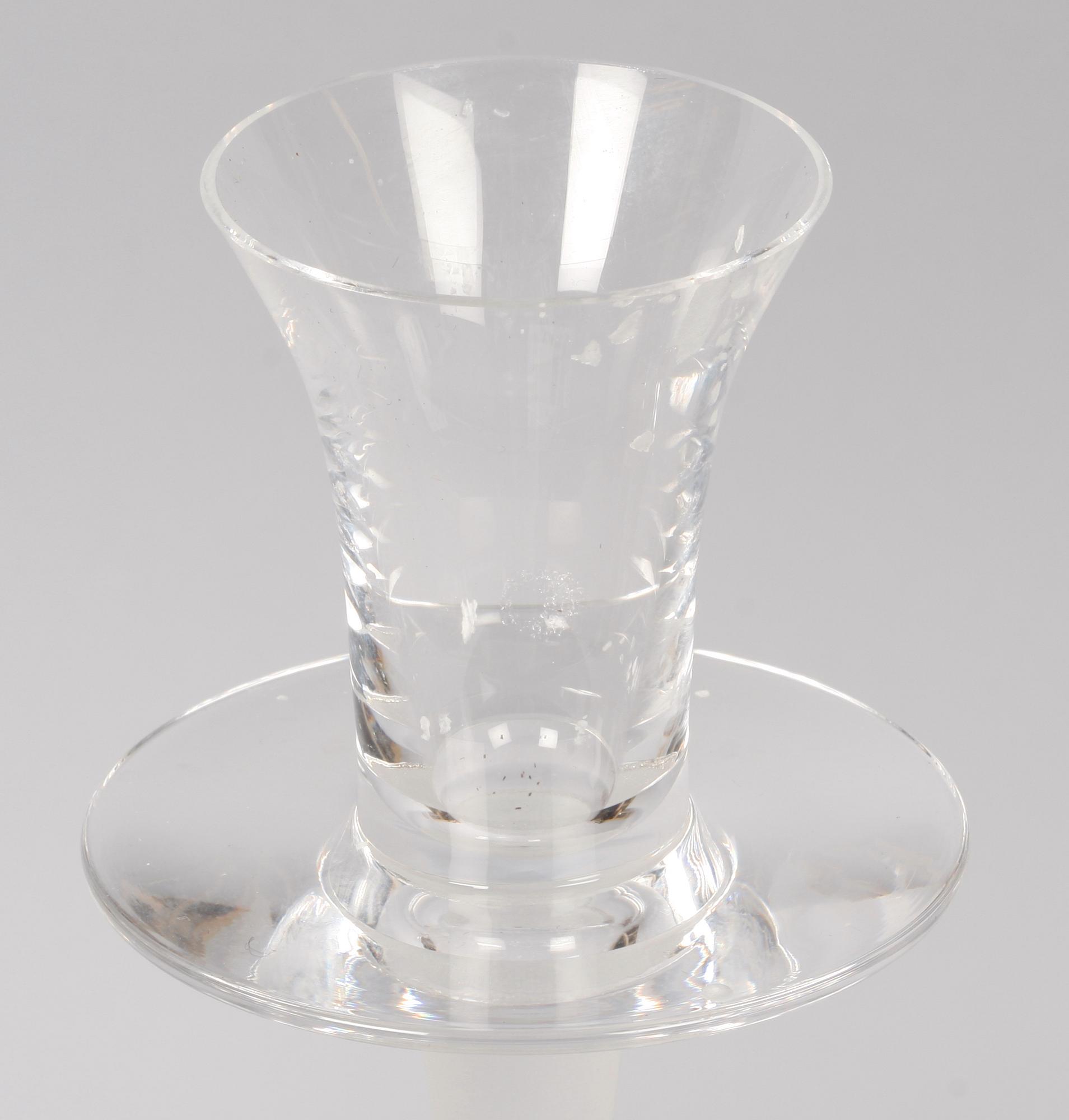 LJUSSTAKAR, ett par. Glas. Design Anne Nilsson, Orrefors. "Celeste".