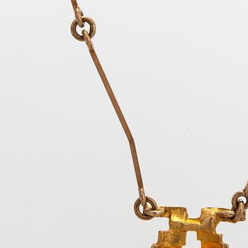 Björn Weckström, necklace, "Magic Pearl", cultured pearl, 14K gold.