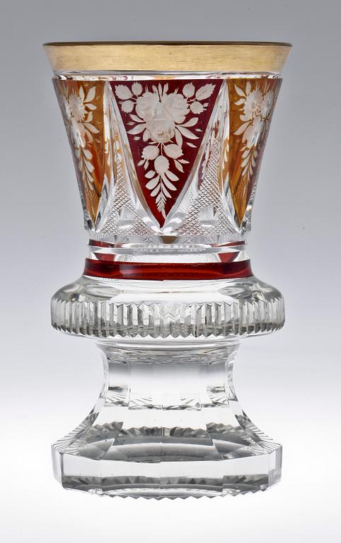 PARTI GLAS, 4 delar, bla Böhmen, 1800-1900-tal.