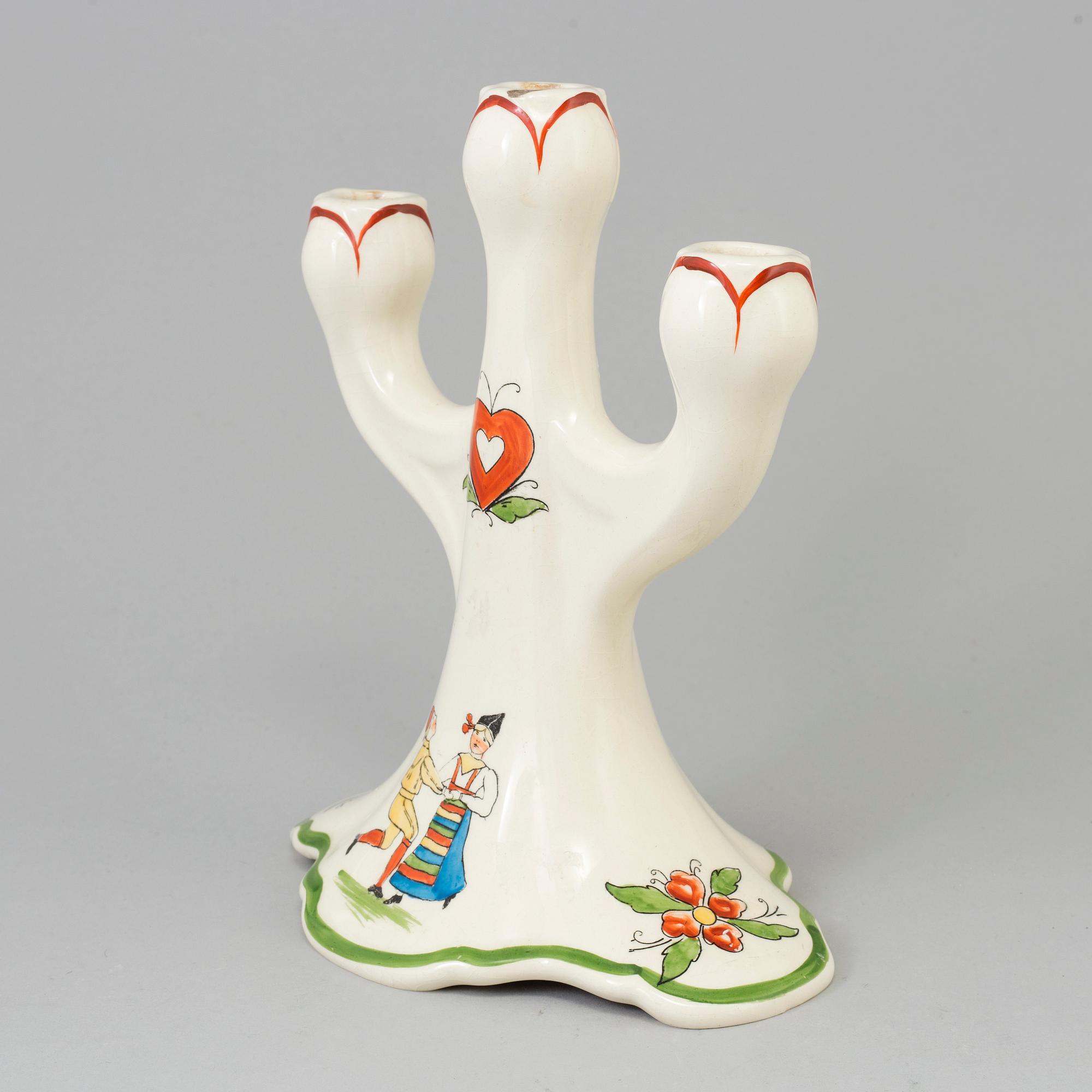 KANDELABER, "Daladansen", Rörstrand, jugend, 1900-talets början.
