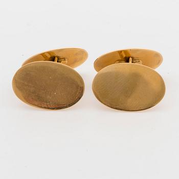 MANSCHETTKNAPPAR, 1 par, 18K guld, G. A. Dahlgren Malmö 1909.