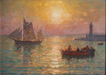 CHARLES LOUIS SIGNORET, oil on canvas, signed.