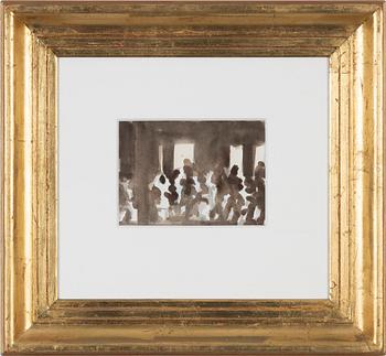 Peter Dahl, akvarell, signerad.