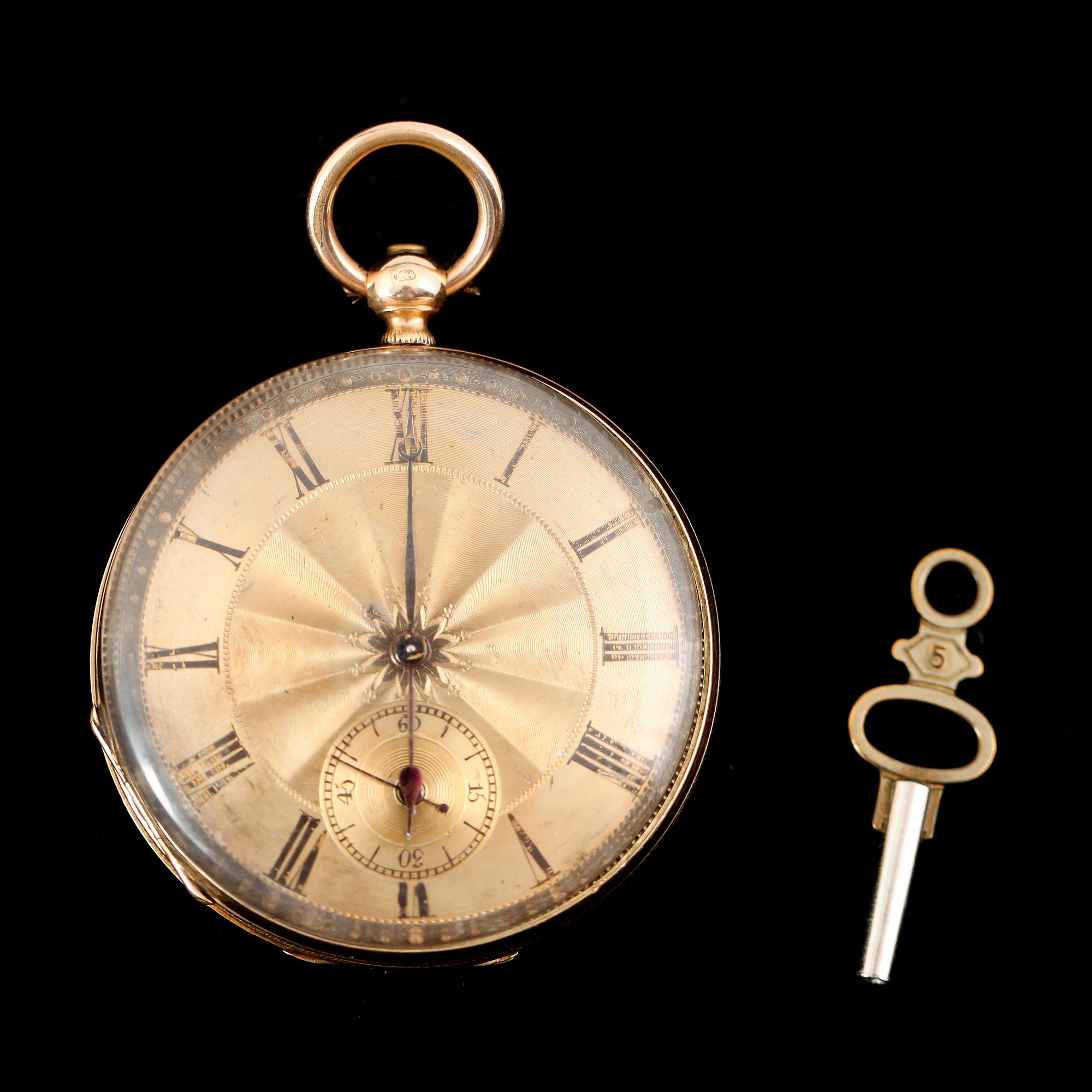 FICKUR, 14 k guld, sekelskiftet 1900.