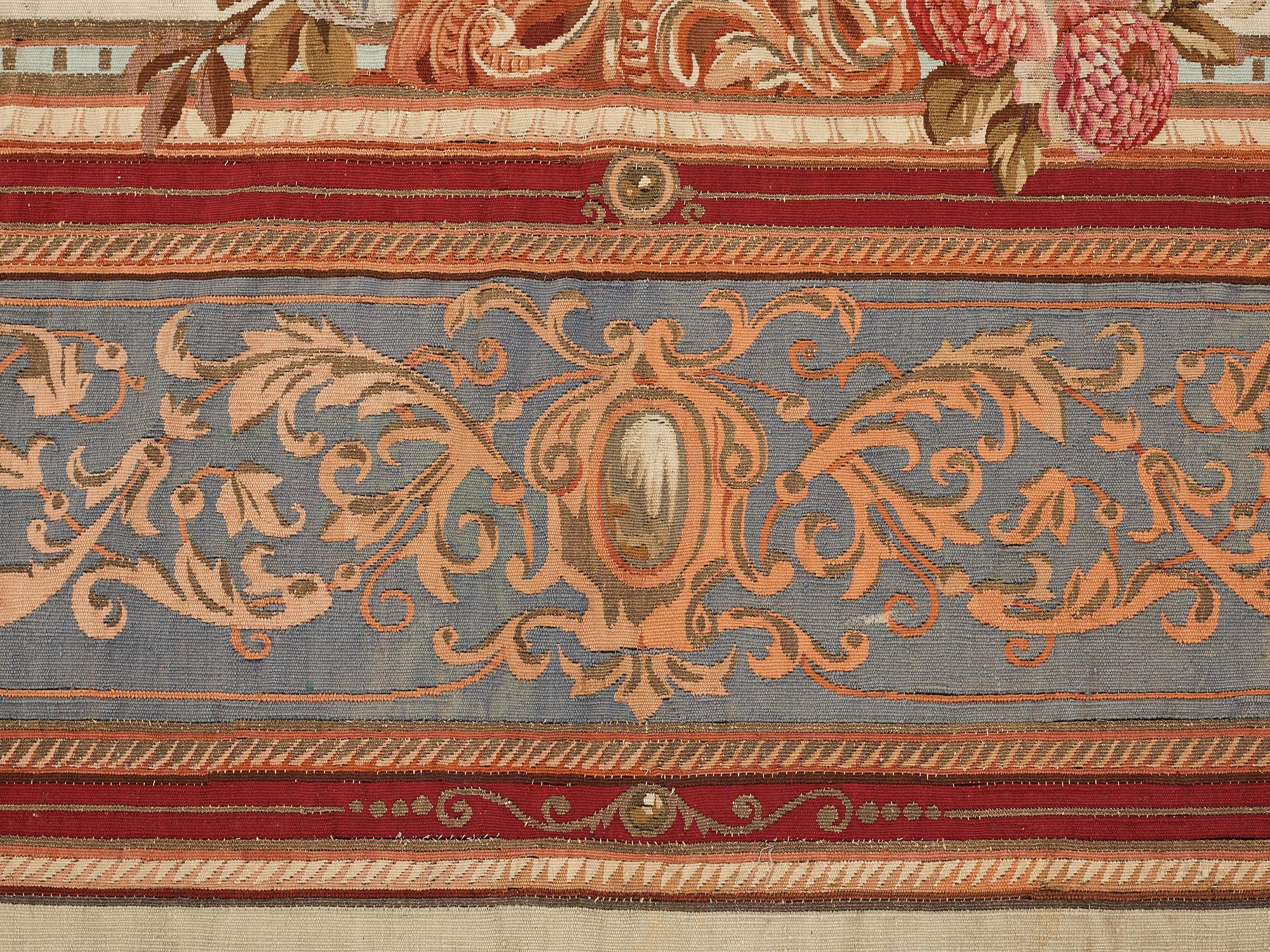 A TAPESTRY, "A Palace interior", ca 314,5 x 185,5-186,5 cm, Aubusson probably, second half of the 19th century.