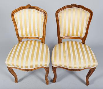 STOLAR, ett par, rokoko stil, 1900-tal.