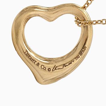 Tiffany & Co, Elsa Peretti, an 18K gold "Open Heart" necklace.