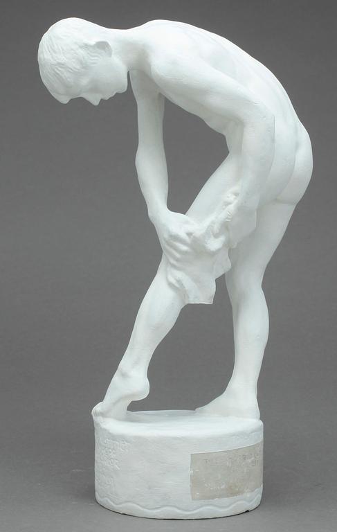 TORE STRINDBERG, skulptur, gips, signerad i godset.