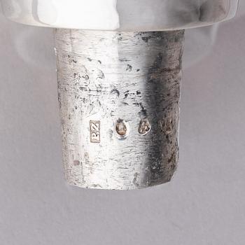 A pair of Swedish 18th century silver candelsticks, marks of Pehr Zethelius, Stockholm 1797.