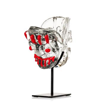 112. Bengt Lindström, 'Janus' a glass sculpture, Berengo Studio, Murano, Italy, ed. 6/8.