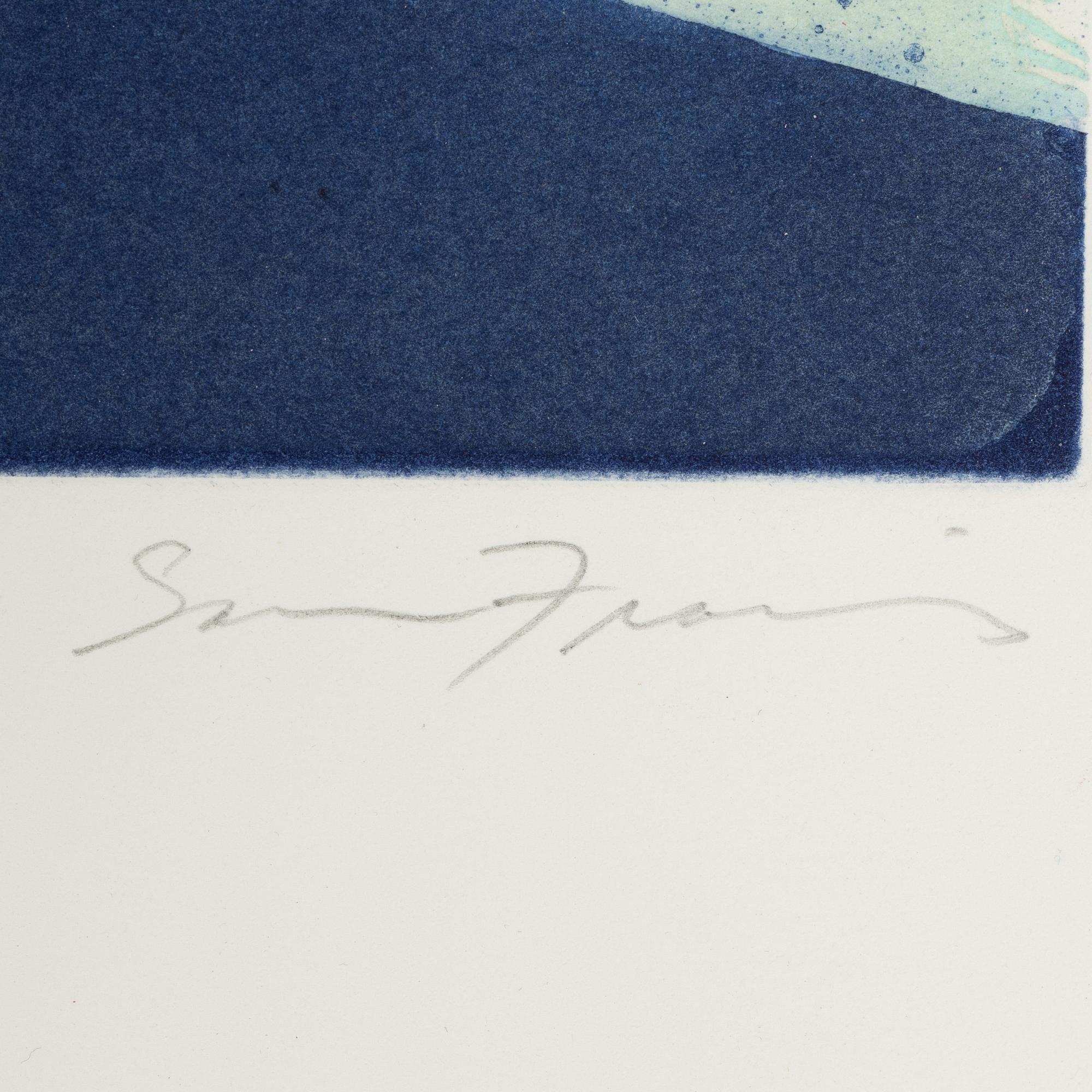 Sam Francis, etching & aquatint in colours, 1973, signed 24/43.