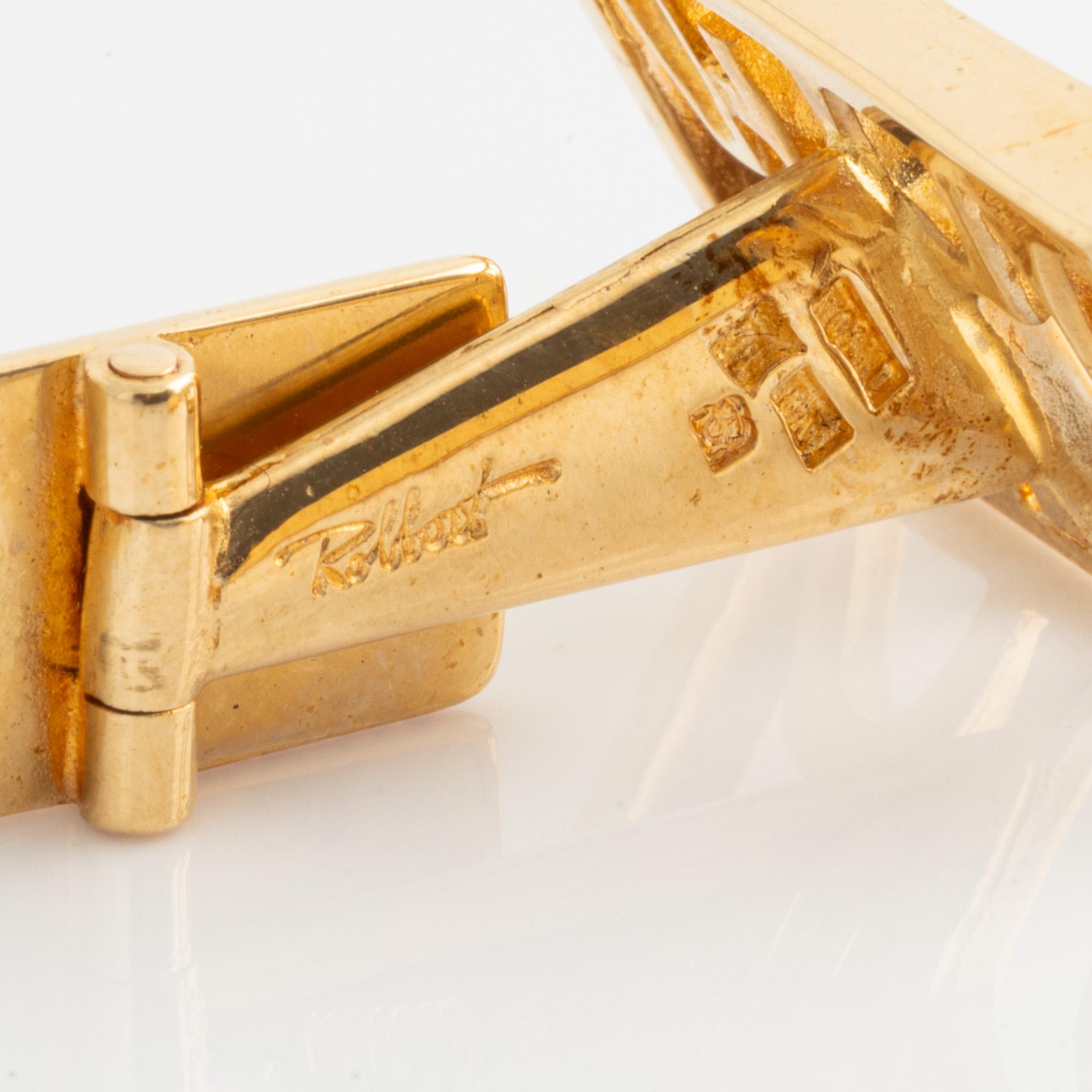Robbert, cufflinks, a pair, 18K gold.